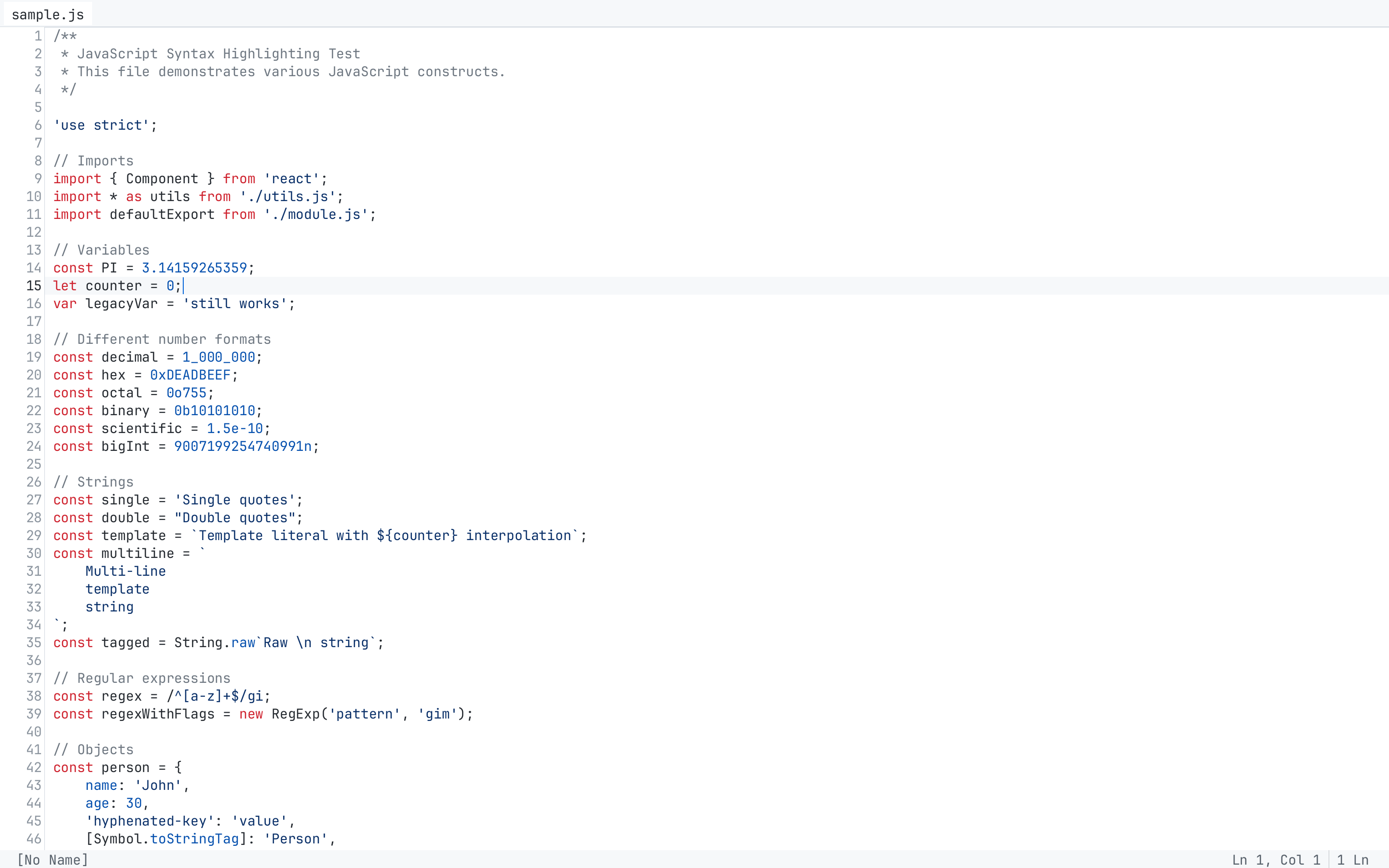 GitHub Light — JavaScript