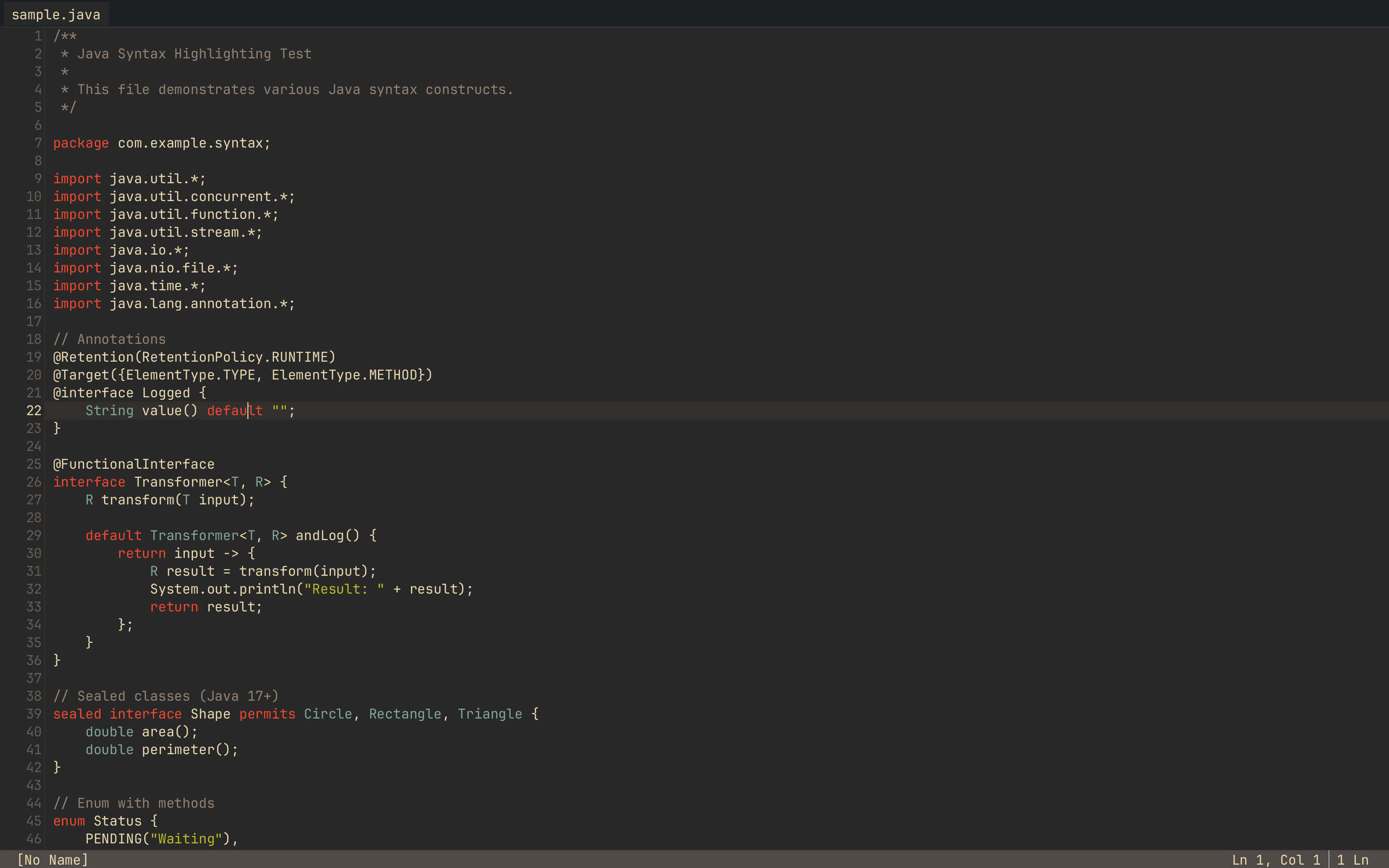 Gruvbox Dark — Java